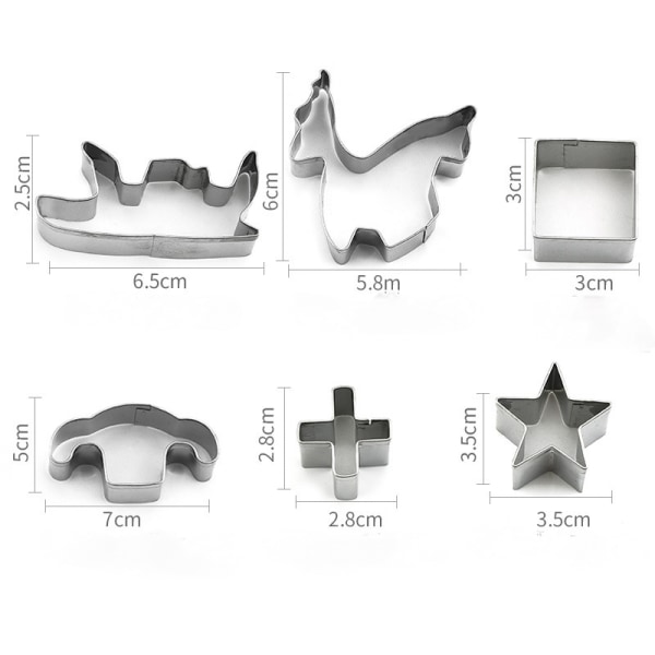 18-delade pepparkakshusskärare, 3D - set, form i rostfritt stål