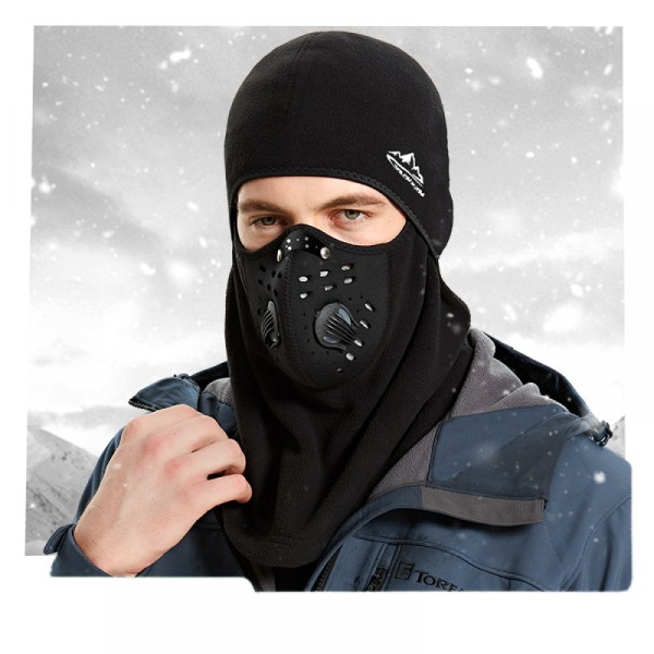 Ski hood Winter sports outdoor riding filter plus velvet thickening windproof and haze warm hood