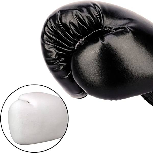 Boxningshandskar för män och kvinnor, boxningsträningshandskar, taekwondo sandsäckhandskar, Muay Thai sparringträningshandskar  svart  8oz