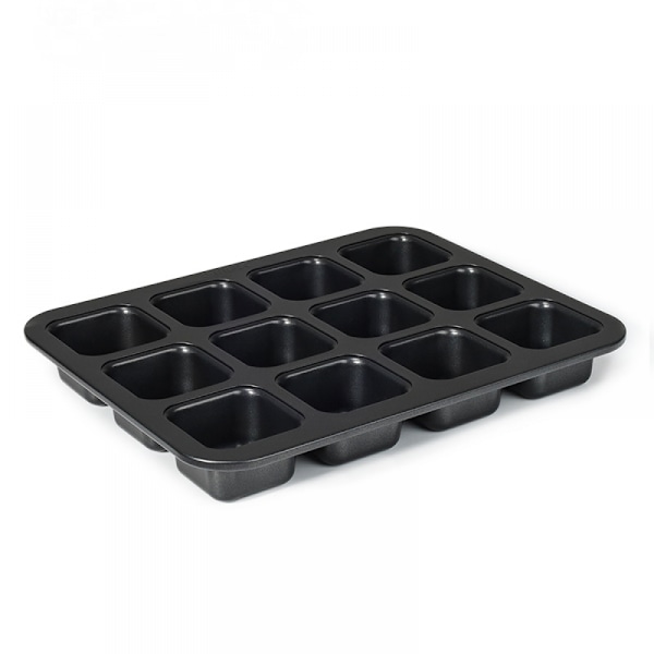 Cavity All Edges Square Cupcake Brownie Pans Mini Cake Non Stick Baking Carbon Steel Bread Mold Small Edge