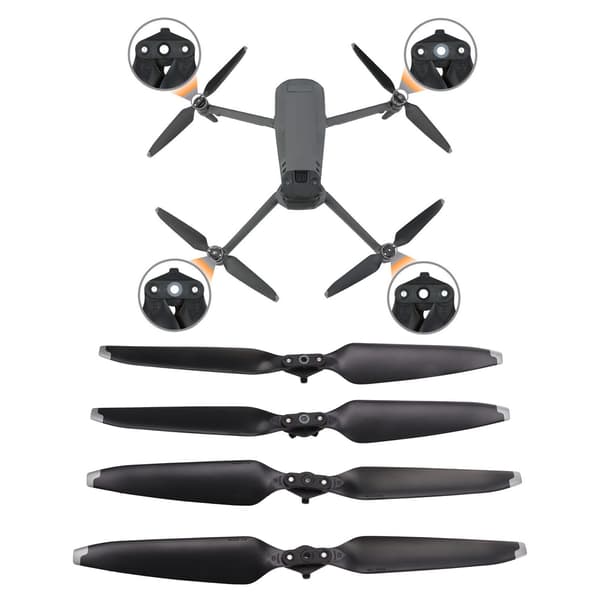 2 par drone-erstatningspropeller 9453F reserve hurtigudløserblade PP til DJI Mavic 3 vedligeholdelse sølv