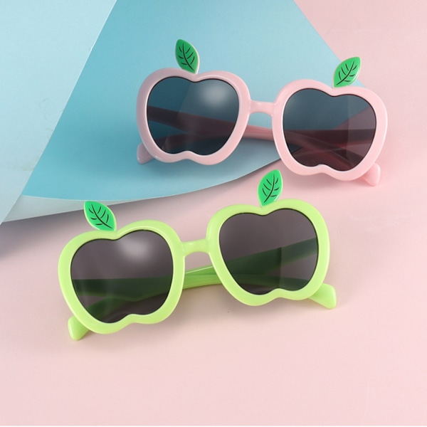 Barn Solglasögon för Pojkar Flickor Äpple Forma Barn Anti-UV Solglasögon för Fotografering Utomhus Strand, för 3-12 År Gamla Flickor Pojkar, Rosa-C6