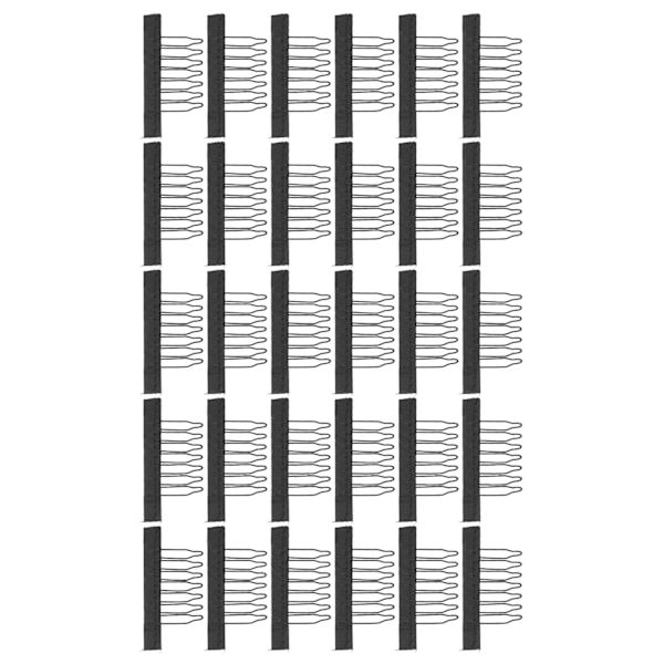 30 kpl Hiustenpidikekammat Ruostumattomasta Teräksestä 7 Hampaalla Peruukki Kammat Peruukki Tarvikkeet Musta