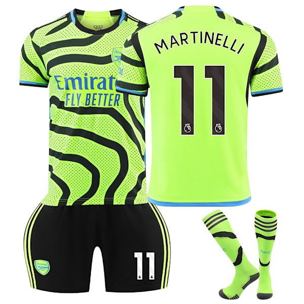 2324 Arsenalin vihreä vieraspelipaitasetti sukkineen No.11 MARTINELLI 18