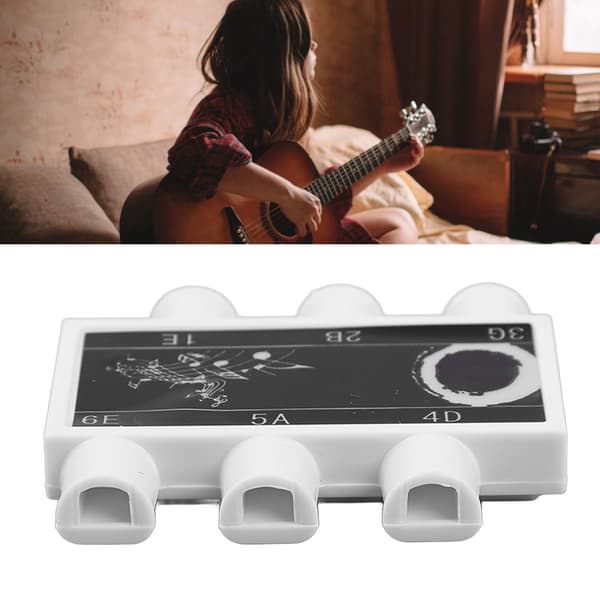 Guitar Streng Pitch Pipe Sort Sticker ABS Hus 6 Toner Tuning Pitch Pipe til Performance
