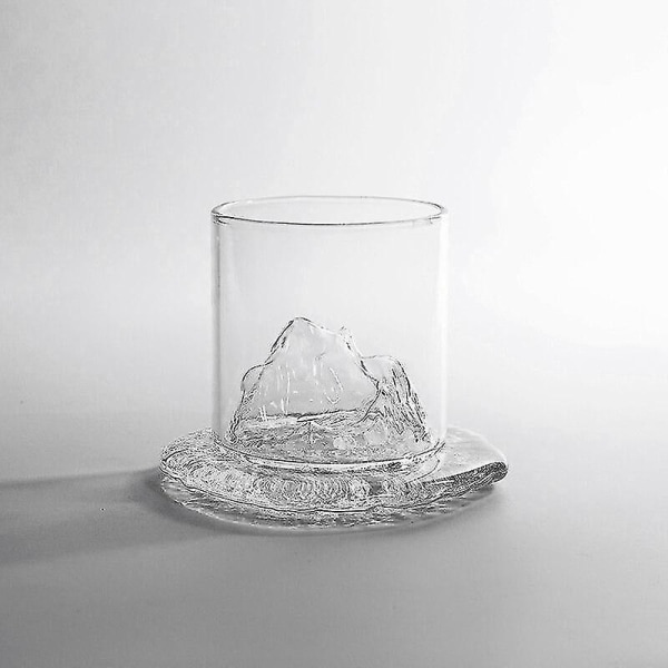 Underlägg glasunderlägg glas underlägg kristall nordisk smältande is runt köksbord kopp matta söt