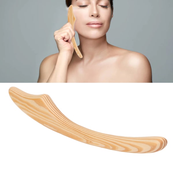 Ansikts Gua Sha Stick Massasje Muskelavslappende Liten Tre Facial Scraping Verktøy for Hudpleie