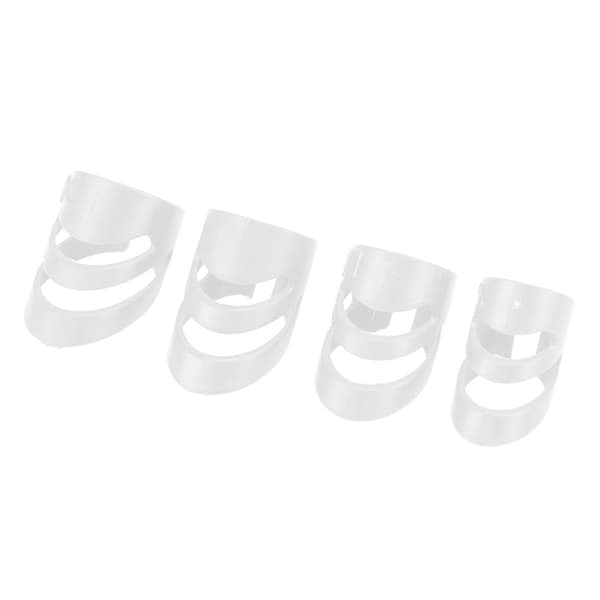4 st gitarrfingerplock fingertoppsskydd instrumenttillbehör set kit för bas banjo vit