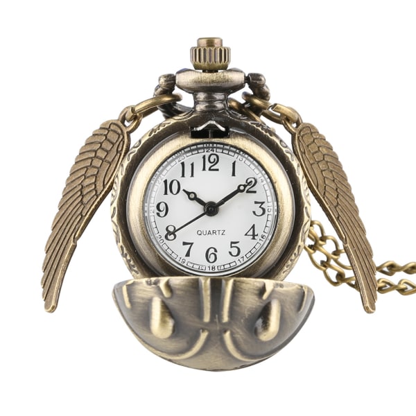 Lommeur Vintage Quartz Analog Lommeur Halskæde Vedhæng med Kæde til Mænd Kvinder Drenge Julegave Harry Potter（GP01)