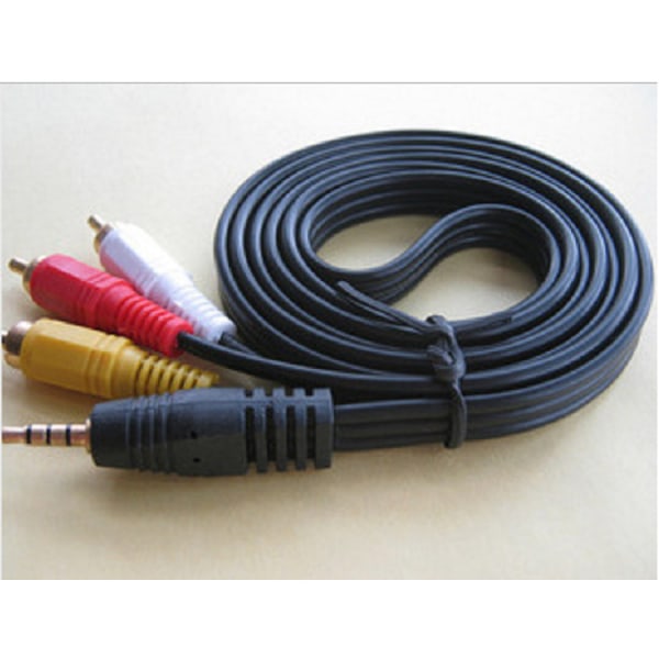1,5 m 3,5 mm til 3 lotus kabel 1 minutt 3/1 minutt tre lyd- og videokabelspiller AV lydkabel