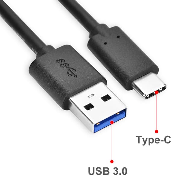 1 stk Type-C interface opladerkabel datakabel til GoPro Hero 5