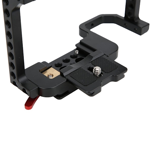 Bärbar DSLR-bur av aluminiumlegering för Sony A6400 A6500-kamera, stöd för blixt, mikrofon och monitor