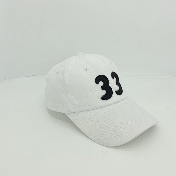 Dotpet Hat Number 33 Justerbar cap för män och kvinnor (svart)