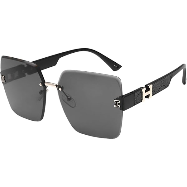 unisex kehyksettömät aurinkolasit Sand Black