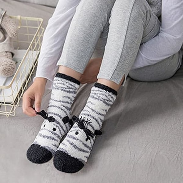 Dam Fuzzystrumpor Mysiga Fluffiga Vinter Varma Toffelstrumpor Mikrofiber Mjuka Hemma Sovastrumpor, 03