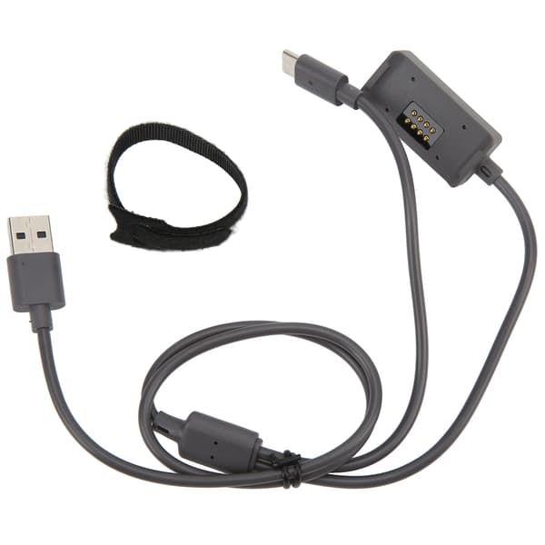 TELESIN 2 i 1 magnetisk opladningsbase 65 cm med Type C-kabel USB2.0 dataoverførsel til DJI Action 2