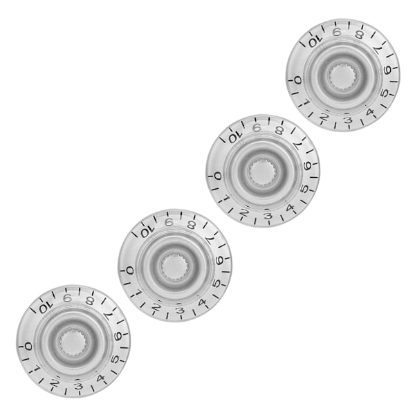 4 stk Speed Tone Volumkontroll Knapper for Elektrisk Gitar Sølv