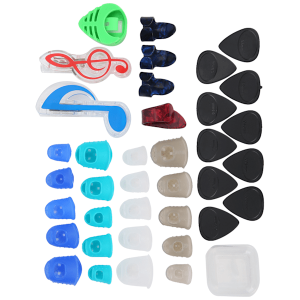 Gitarrfingerskydd Set Tumgrepp Musik Sida Klipp Instrument Tillbehör för Bas BanjoM02227