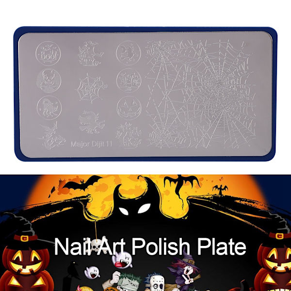 Halloween Metall DIY Neglelakk Poleringsplater Stempel Mal Manikyrverktøy #1
