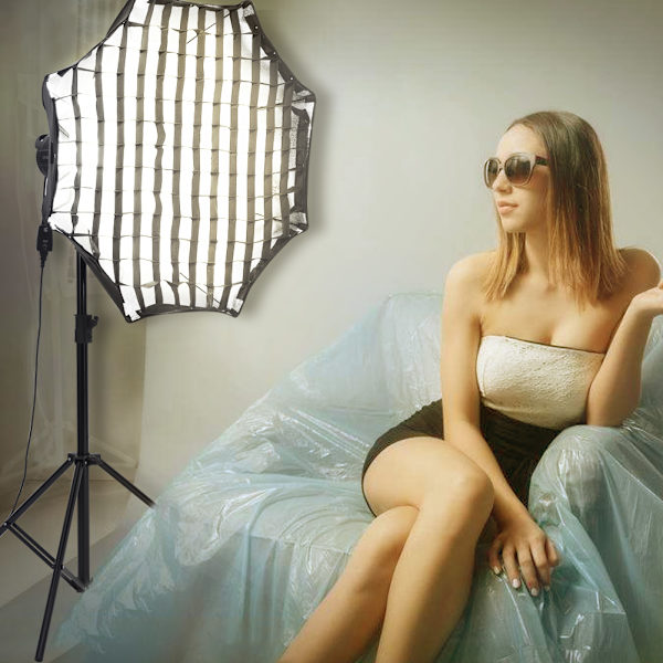 Vävnad för Speedlite Softbox Flash Studio Ljuskontroll Fototillbehör (80cm)