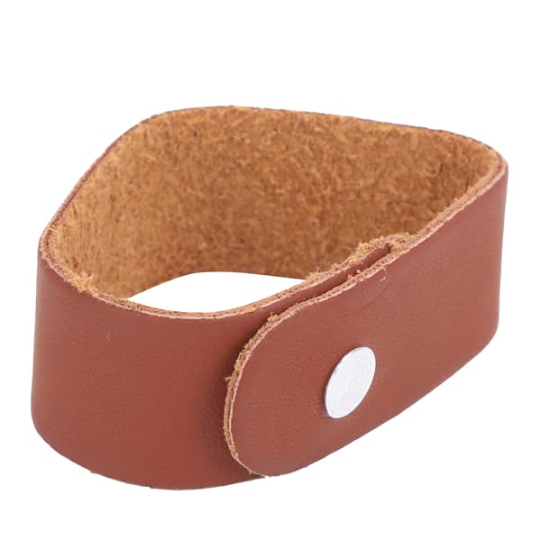 Mikrofiber Læder Guitar Halsrem Knap Elektrisk Guitar Bas Halsrem Binde KrogBrun