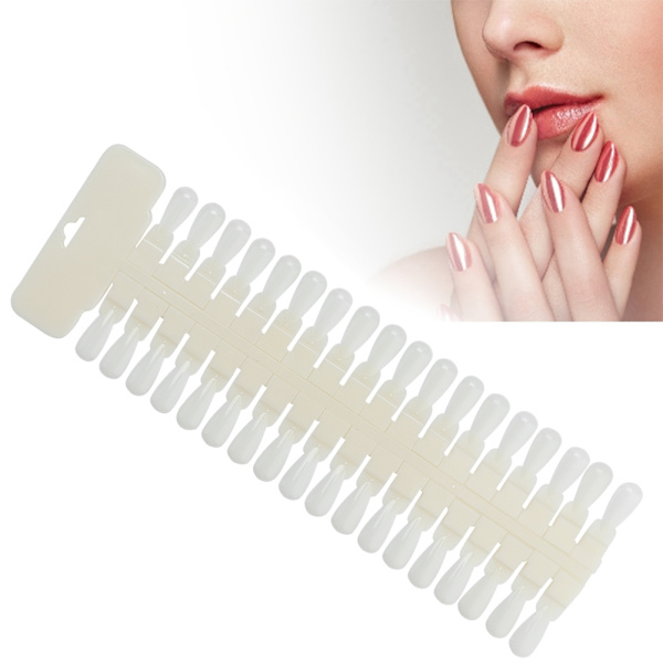 36 Tips Nagel Gel Färg Display Kort Dubbelsidig Praktik Prov Träningsverktyg Naturlig Färg