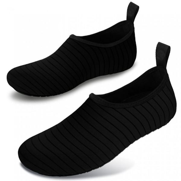VannSportsko Barefoot Hurtig-Tørkende Aqua Yoga Sokker Slip-On For Menn Kvinner, Svart, Størrelse: 40-41