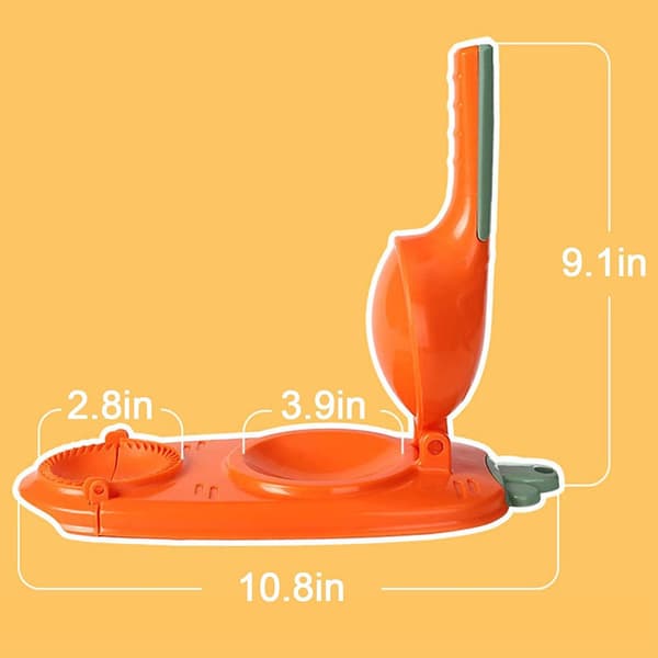 2023 Dumpling Skin Artifact DIY Dumpling Maker -【Ny versjon】2-i-1 Dumpling Maker, Multifunksjonell Manuell Dumplingpresse (Rød)