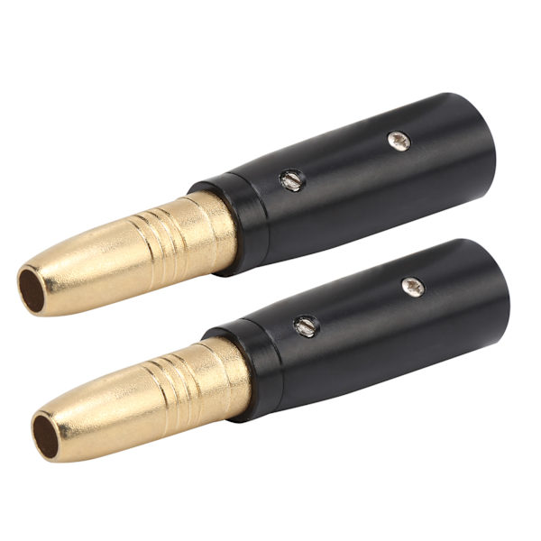 2 kpl Audio-sovitin XLR-uros naaru - Mikrofonikaiutinmuunnin Kultapinnoitettu liitin