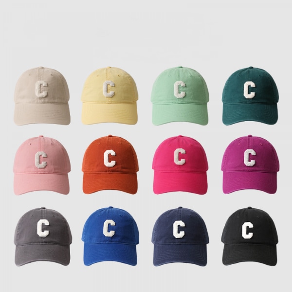 Dotpet C-Word All-Match Soft Top Baseball Cap Couple Peak Cap Trend (Hvit)