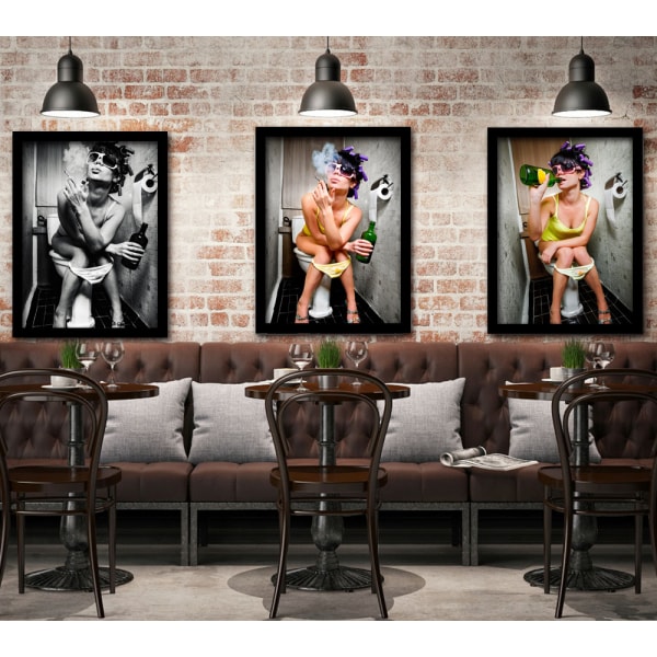 Sexy Beauty Wall Art Canvas Print Poster, Simple Fashion Photography Art Drawing Decor (Set of 3 Unframed, 16''x24'')