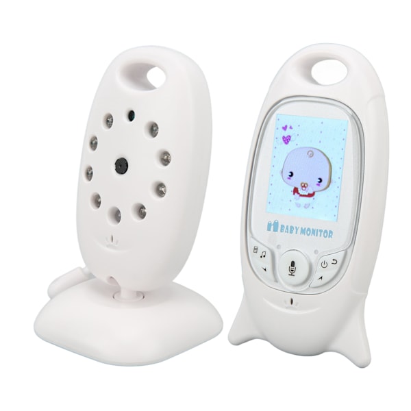 Video Baby Monitor med kamera trådlös WIFI Tvåvägskommunikation Nattvision 2 tum LCD-skärm Temperaturmonitor