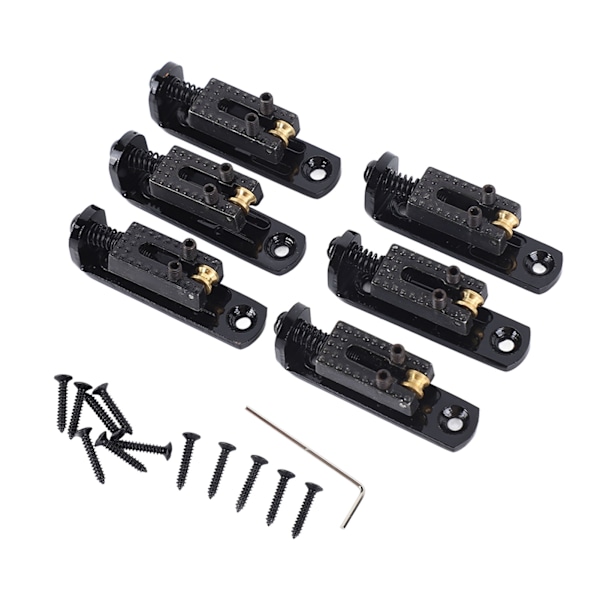 Elektrisk gitarr split bridge sadel rullboll strängplatta metall tailpiece tillbehör svart