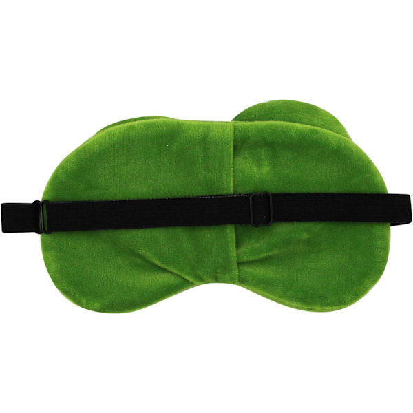 Rolig Groda Sömnmask Mjuk Plysch Justerbar Blindfold Ögonmask Skydd med Återanvändbar för Män Kvinnor Barn