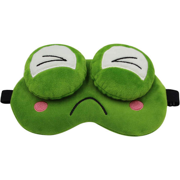 Rolig Groda Sömnmask Mjuk Plysch Justerbar Blindfold Ögonmask Skydd med Återanvändbar för Män Kvinnor Barn