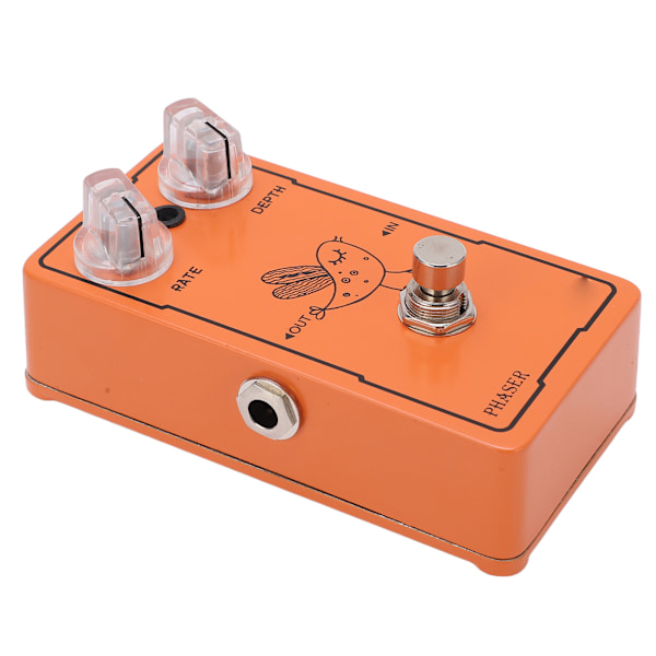 Phase Effect Metal Rate Depth Knobs Gitarr Monoblock Phaser Pedal Inbyggt 9V 300mAh Batteri