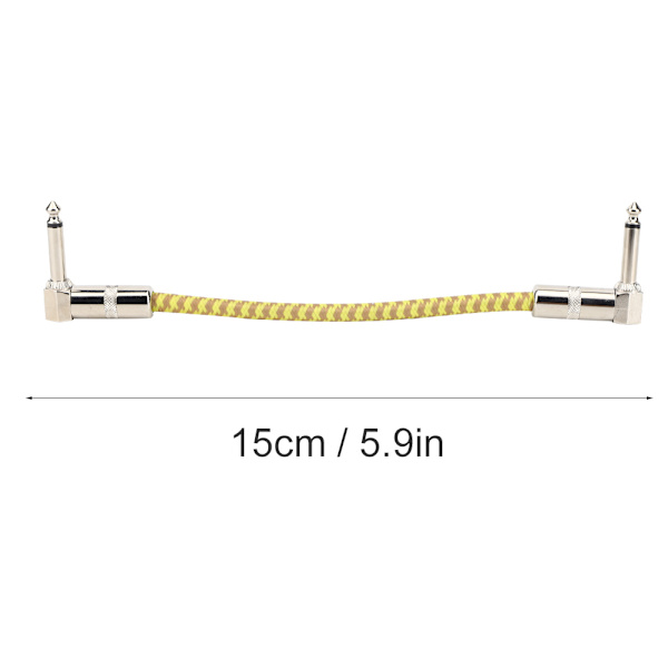 6,35 mm elektrisk gitarr effekt kabel gitarr effektor instrument linje brusreducering gul + brun