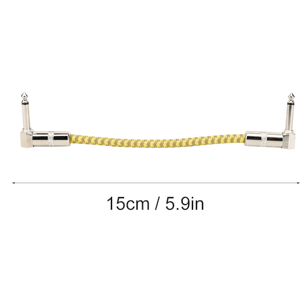 6,35 mm sähkökitaran efektijohto kitaran efektilaitteelle instrumentin linjan kohinanvaimennus Keltainen + Ruskea