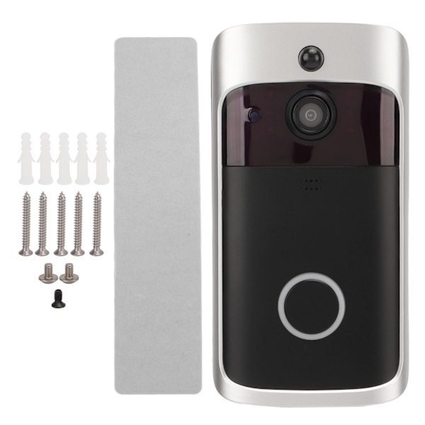 Video Dörrklocka Intelligent WiFi 720P Kamera Nattvision Fjärr Visuell Intercom Dörrklocka för Hem