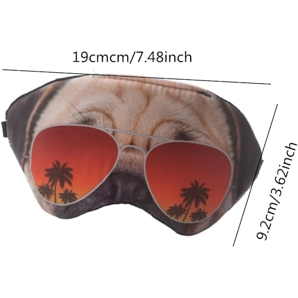 3D Söt Djur Rolig Sovmask för Män Kvinnor, Mjuk Plysch Katt Hund Ögonbindel Sovmask Ögonskugga för Flygresor Yoga Kontor