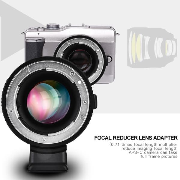 Viltrox NF-E 0.71X Focal Reducer Manuel Fokuserende Linseadapter Fototilbehør