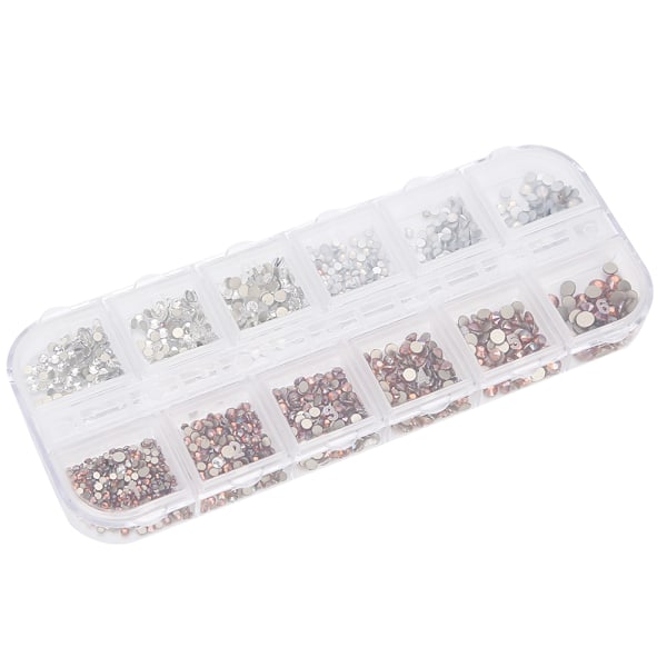 12 Gitter / Æske Flad Bund Neglekunst Rhinestones Neglekunst Dekoration Manicure Værktøj8#