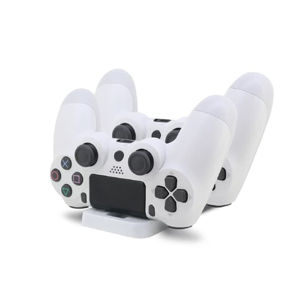 PS4-kontrollerlader, dobbel USB-ladestasjon for Sony Playstation 4 PS4, PS4 Slim, PS4 Pro Dualshock 4-kontroller