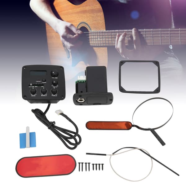 Akustisk gitar pickup preamp equalizer system 4 bånds instrument tilbehør del T65C