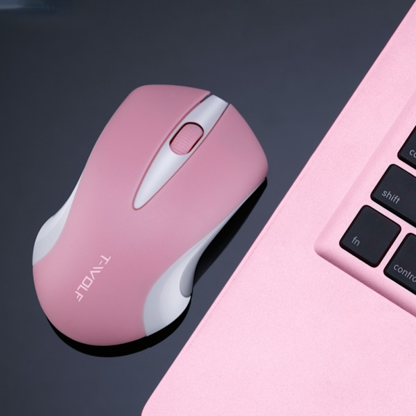 Trådløs mus, RATEL 2.4G trådløs ergonomisk mus datamus bærbar mus USB-mus 3 knapper med nanomottaker trådløs mus for Win