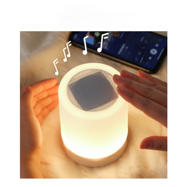 Bärbar trådlös bluetooth -högtalare med högt ljud, nattlampa, MP3