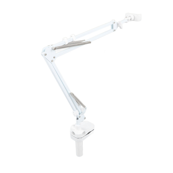 Mobiltelefon Lazy Holder Smartphone Mount Bracket Svanhalsklämma Stativ Flexibel Lång Arm Justerbar Vit