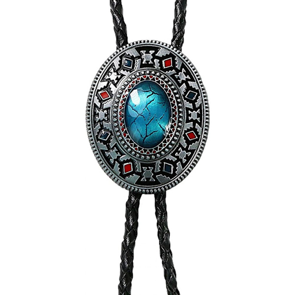 Bolo slips, Håndlavet Rund Form Western Cowboy Bolo slips sort