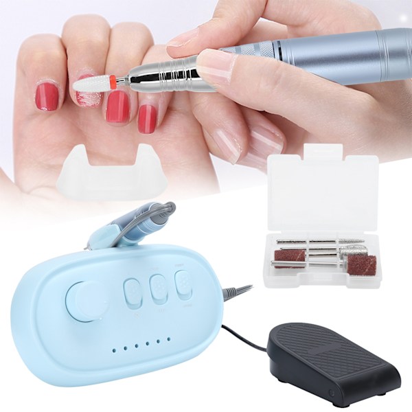 JMD‑206 Elektrisk nagelslipningsmaskin nagelborrmaskin (110 / 240V justerbar) EU-kontakt