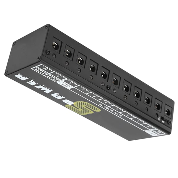 Pedal Power Supply Effektbräda Elgitarr Kortslutning/Överströmsskydd 100‑240VUK-kontakt
